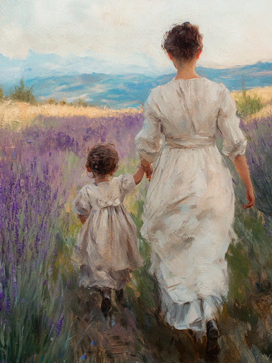 Lavendar Walk Box Frame Art - 18"x24"