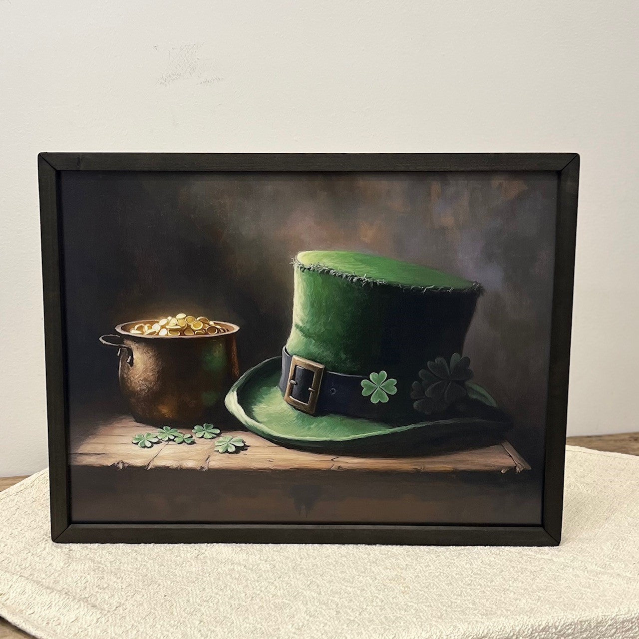 Lucky Hat Box Framed Art - 18"x24"