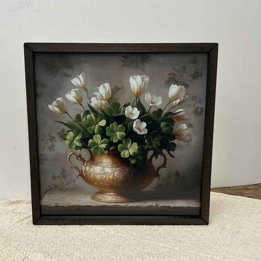 Pot of Luck Box Frame Art - 18"x18"