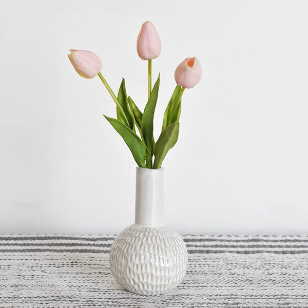 Long Neck Textured Vase