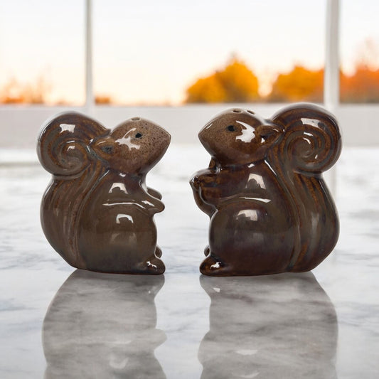 Brown Squirrel Salt & Pepper Shaker Set