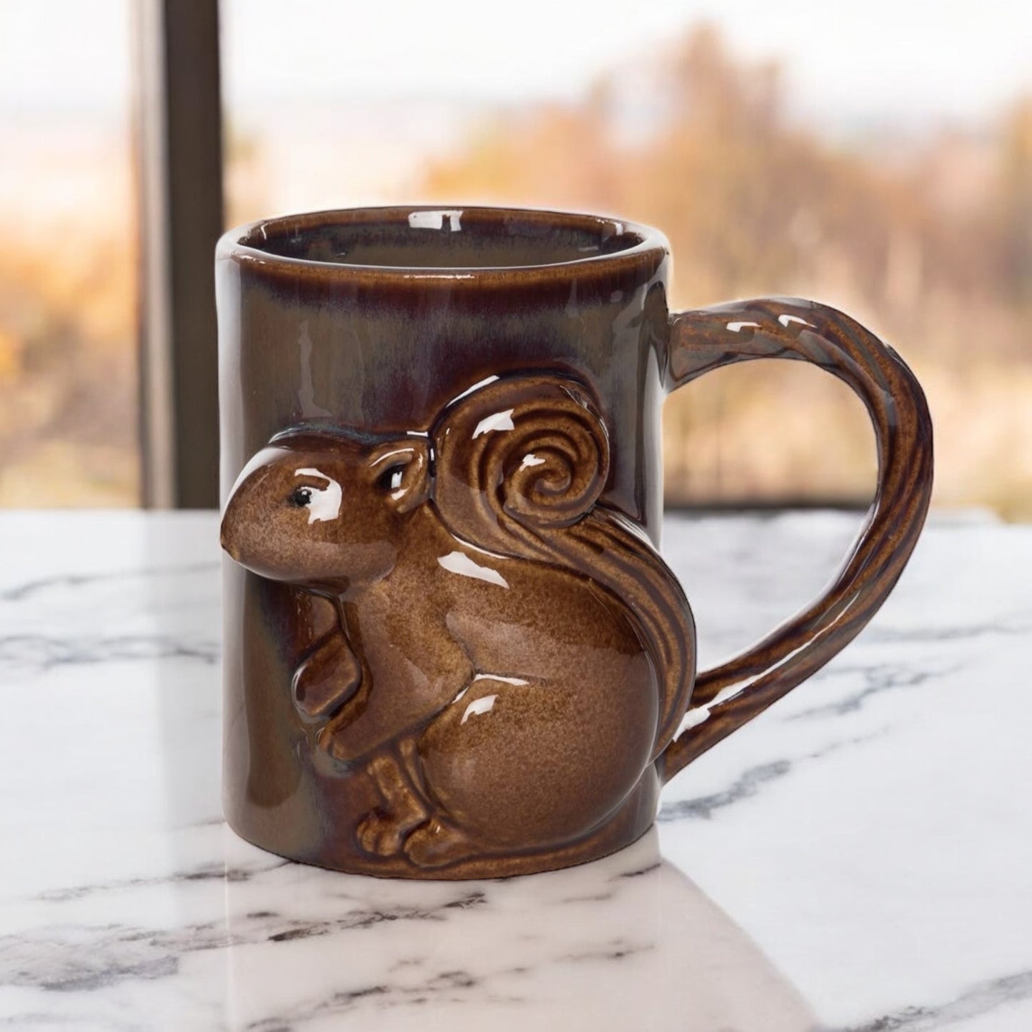 Stoneware Squirrel Mug
