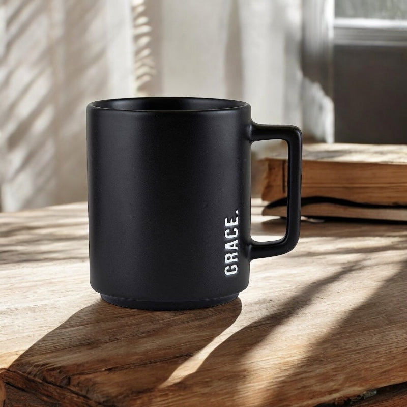 Matte Grace Cafe Mug- 15 oz