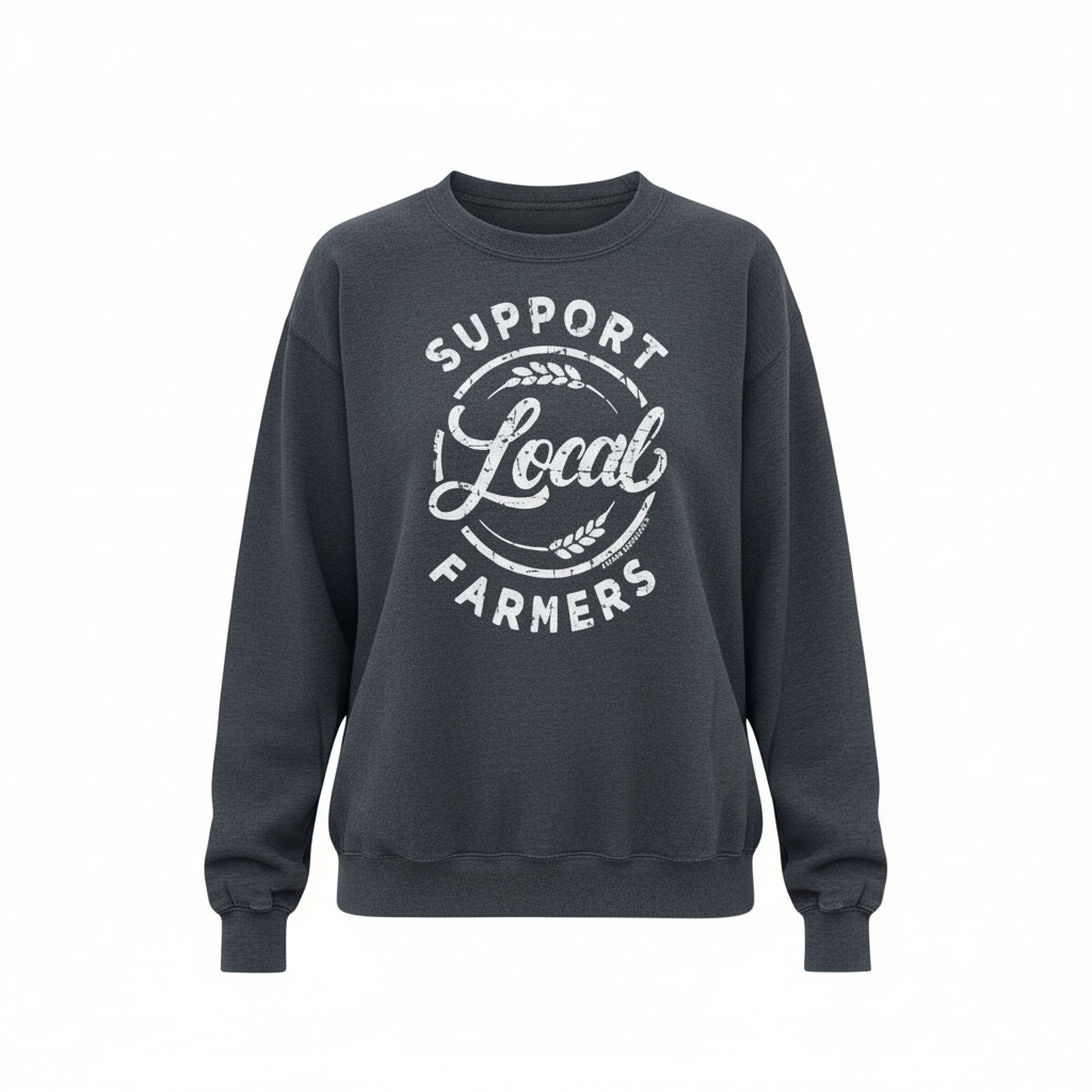SUPPORT LOCAL FARMERS Crewneck Sweatshirt