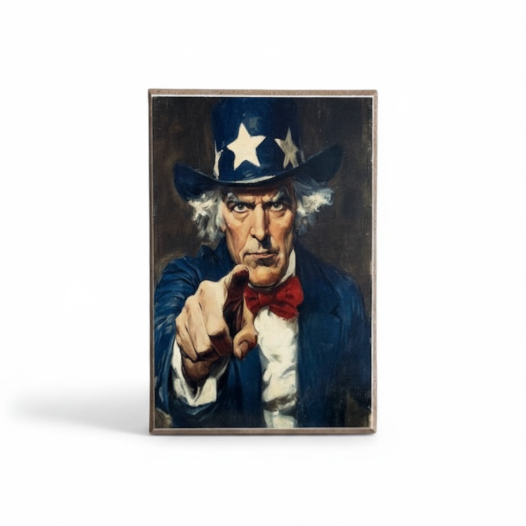 Patriotic Call Shelf Sitter - 4"x6"x1"