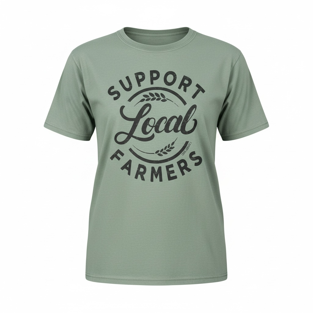 SUPPORT LOCAL FARMERS Cypress Green Graphic Tee