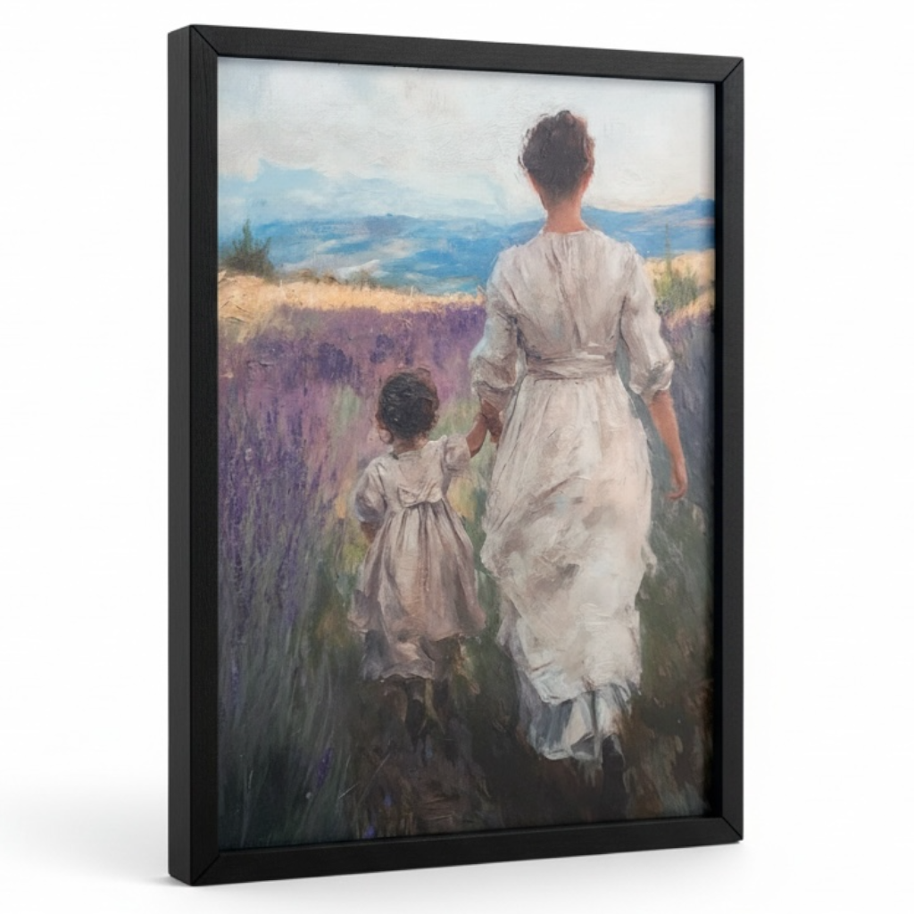 Lavendar Walk Box Frame Art - 18"x24"