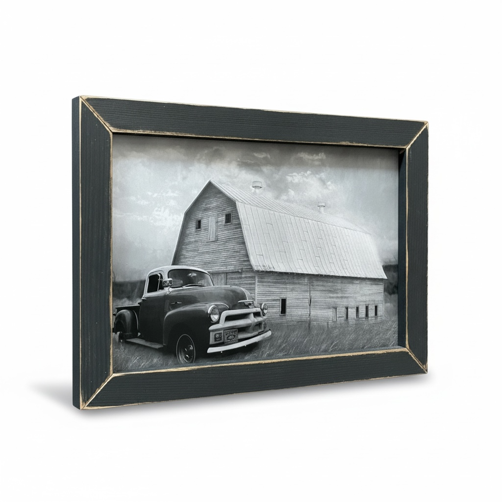 Chevy Truck and Barn Artwork - 12”x18”