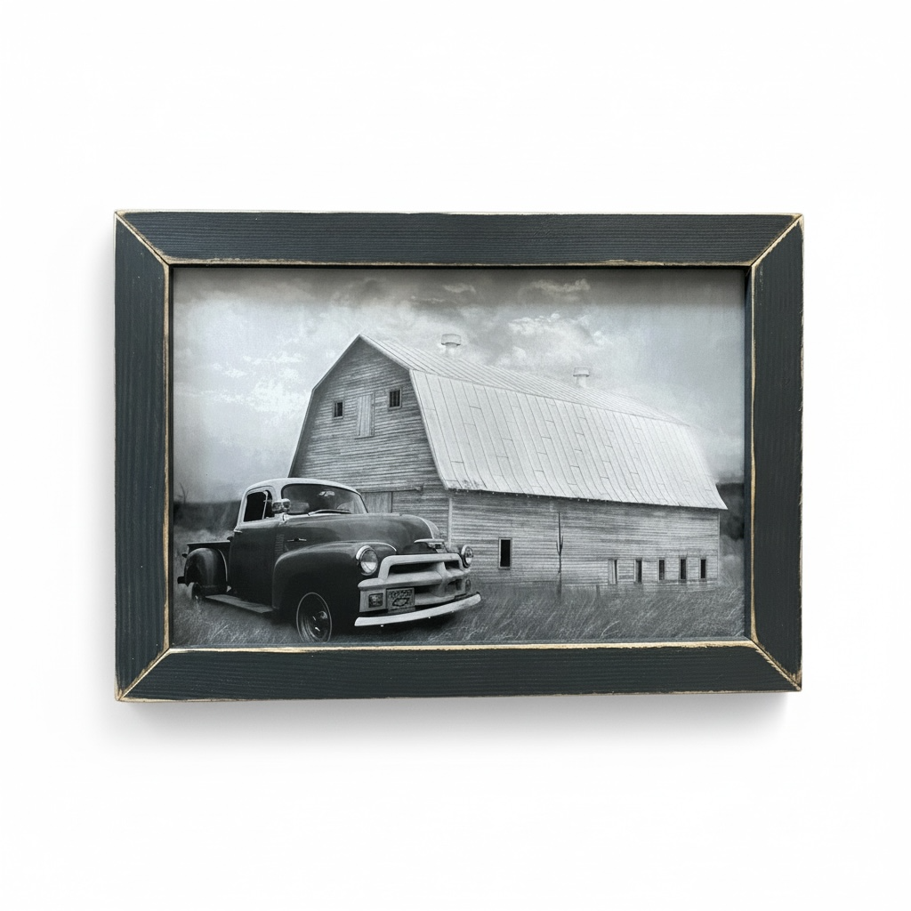 Chevy Truck and Barn Artwork - 12”x18”