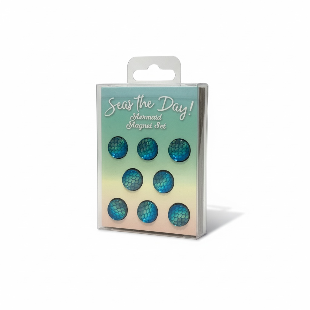 Seas The Day Mermaid Magnet Set - 8 Piece