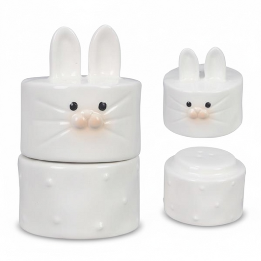 Ceramic Stacking Bunny Salt & Pepper Shakers