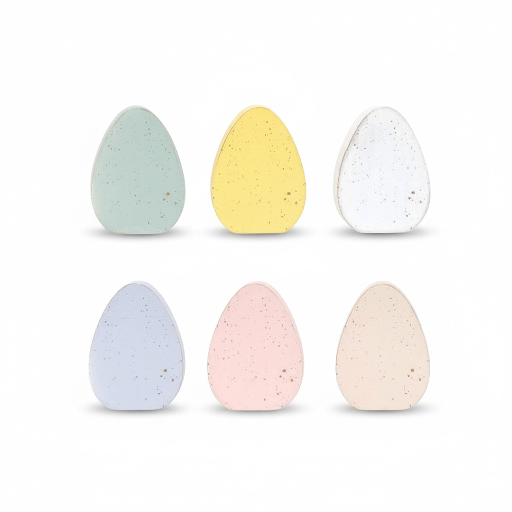 Chunky Wooden Pastel Egg - 4"