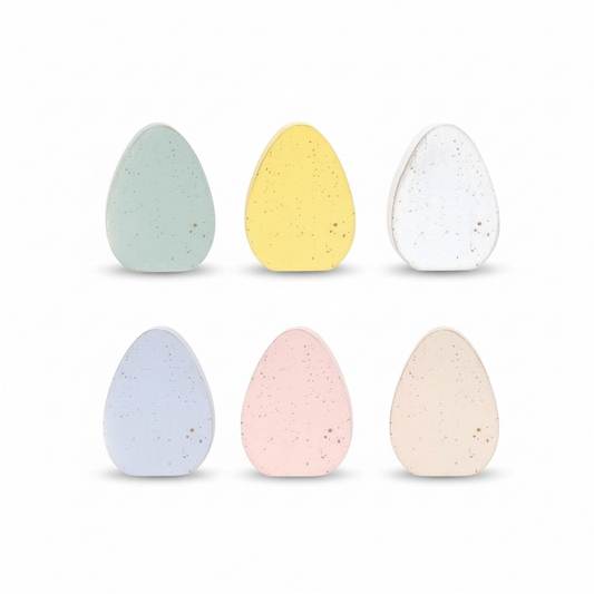 Chunky Wooden Pastel Egg - 4"