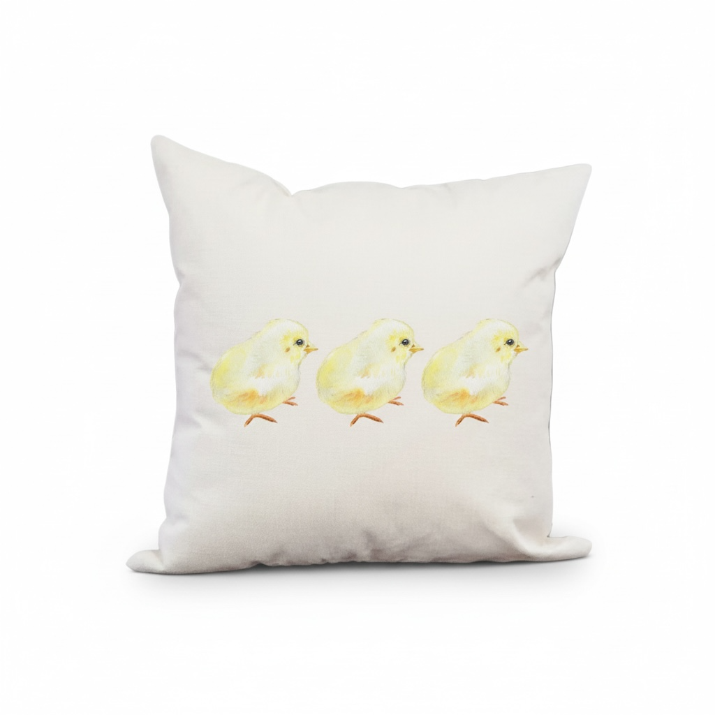 Three Chicks Pillow