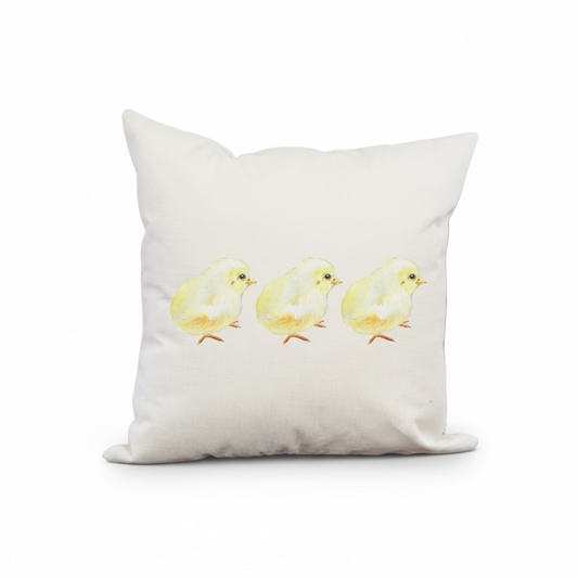 Three Chicks Pillow