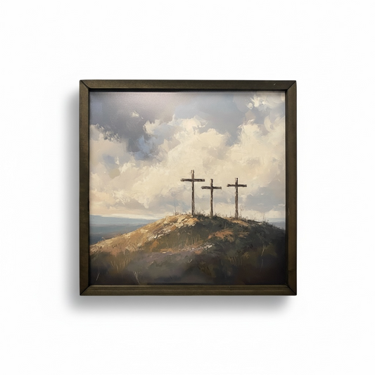 Three Crosses Box Frame Art