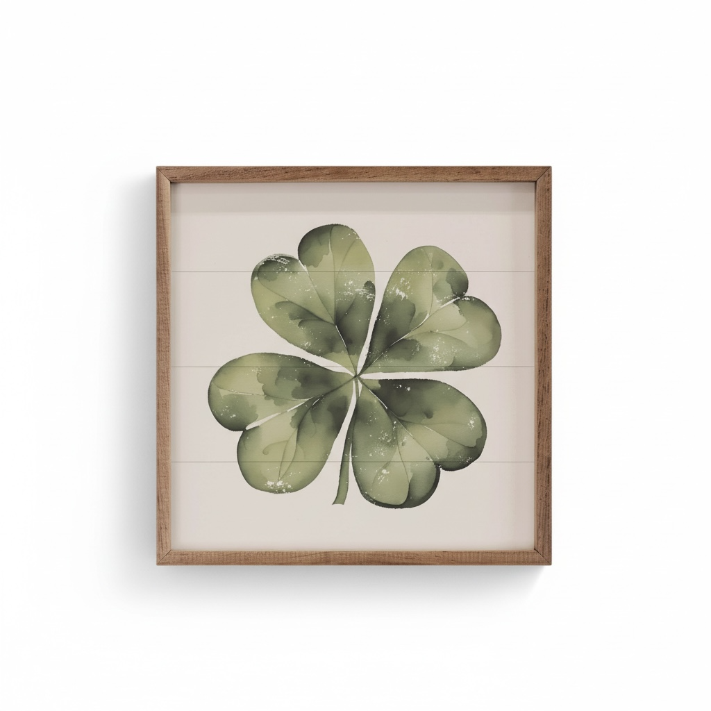Lucky Four Leaf Clover - 12"x12"