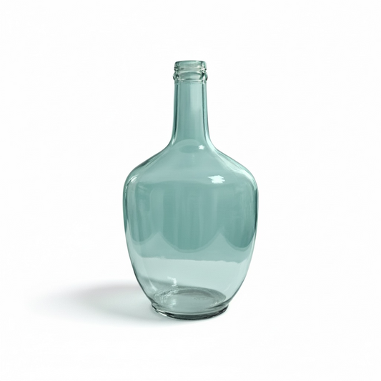 Bluish Blush Glass Bottle Vase - 13"