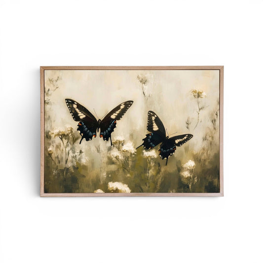 Butterfly Pair Framed Artwork - 18”x18”