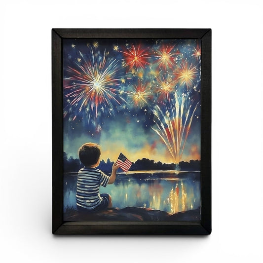 Fireworks Boy Box Frame - 18"x24"