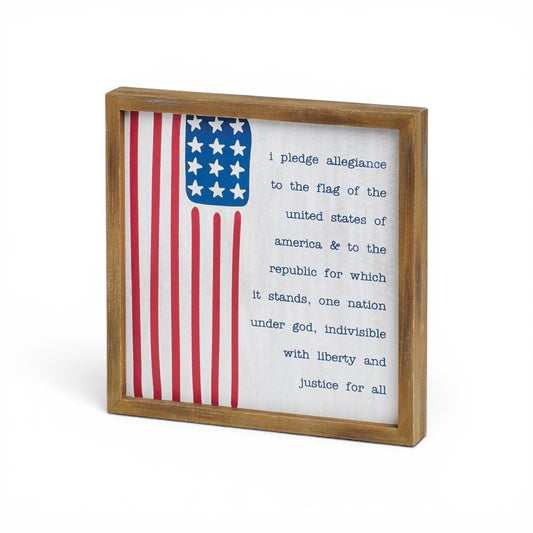 Pledge Allegiance Box Frame - 12"x12"
