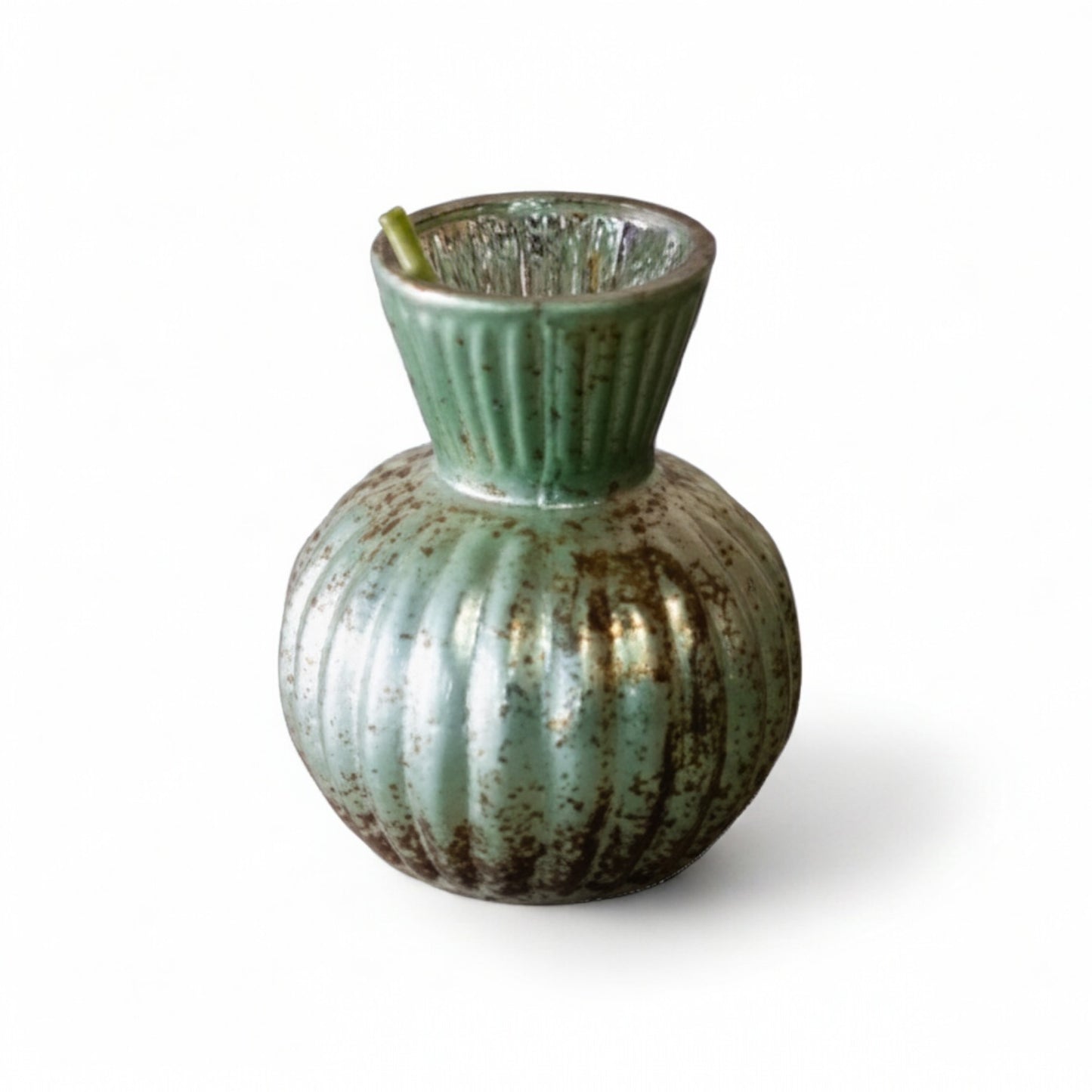 Verdigris Glass Vase - 3"