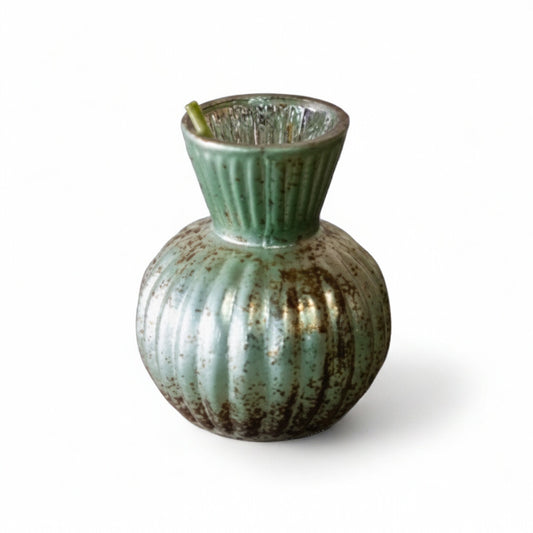 Verdigris Glass Vase - 3"