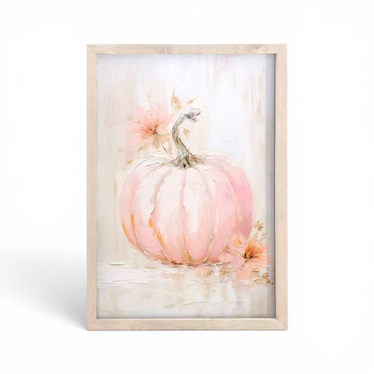 Pinkish Pretty Pumpkin on Canvas - 18"x24"