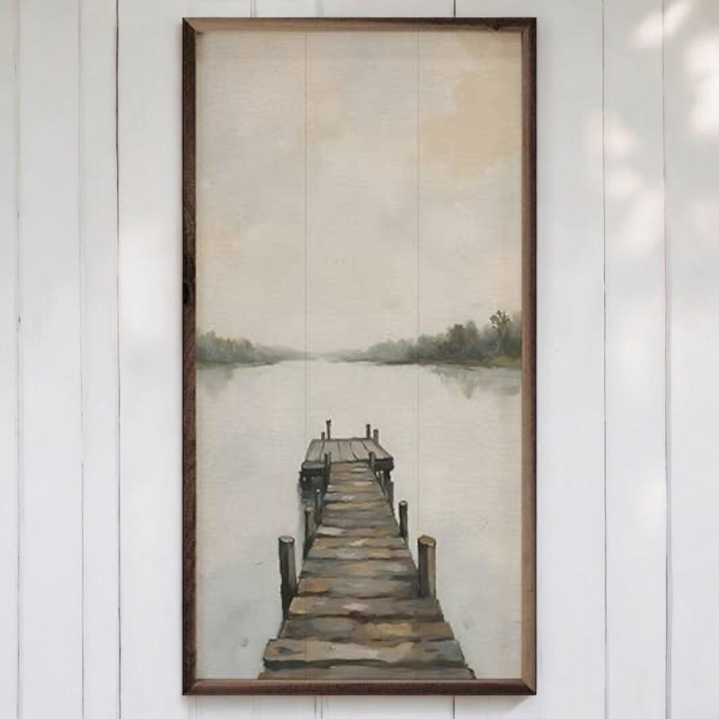 Dock On The Lake Artwork - 18"x36"