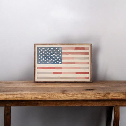 Flag With Colored Stripes Sign - 5”x8”