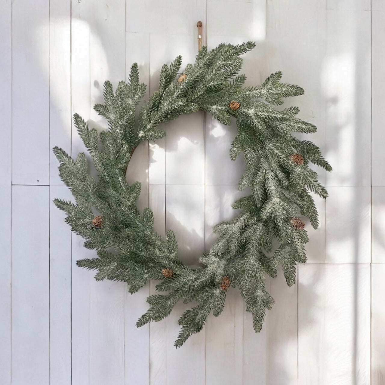 Frosted Evergreen Wreath - 20"