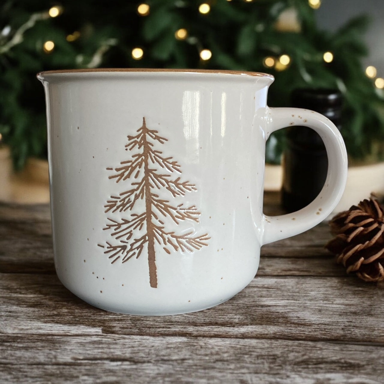 Stoneware Evergreen Tree Mug