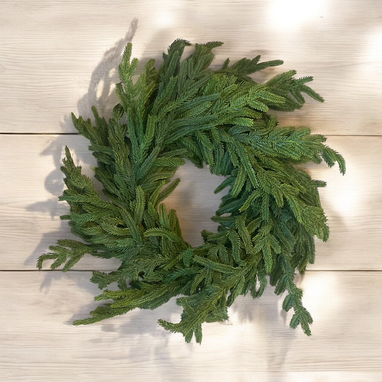 Evergreen Wispy Branch Wreath - 24"