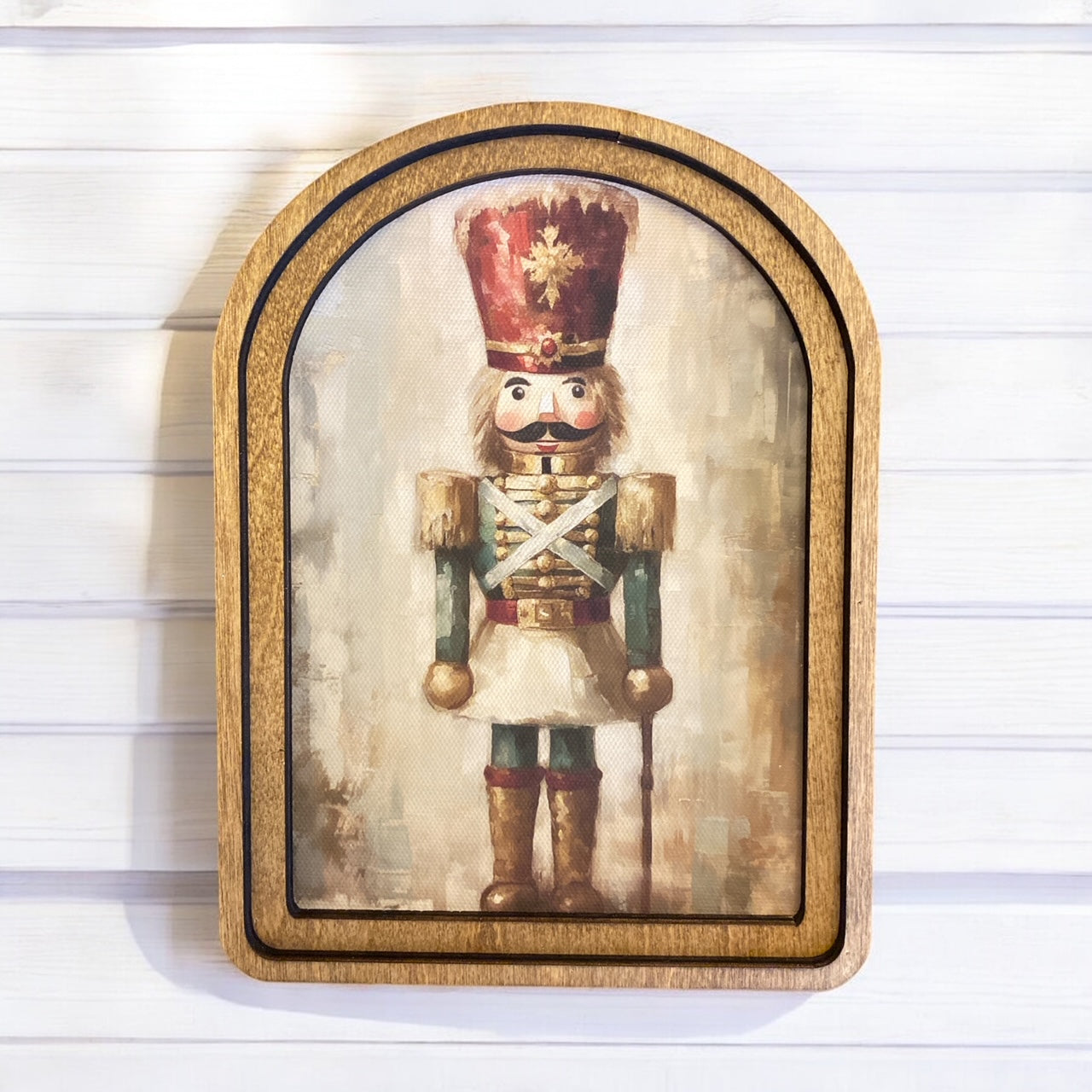 Arch Top Nutcracker Framed Canvas - 8"x6"