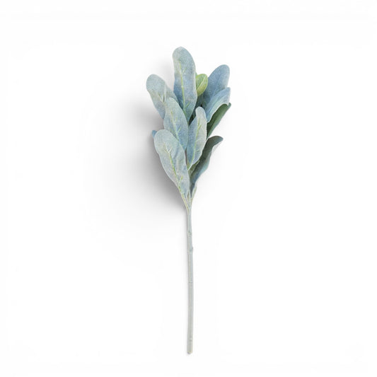 Realistic Flocked Artificial Lamb's Ear - 14"