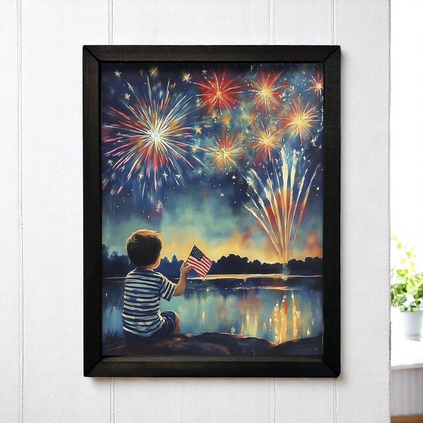 Fireworks Boy Box Frame - 18"x24"
