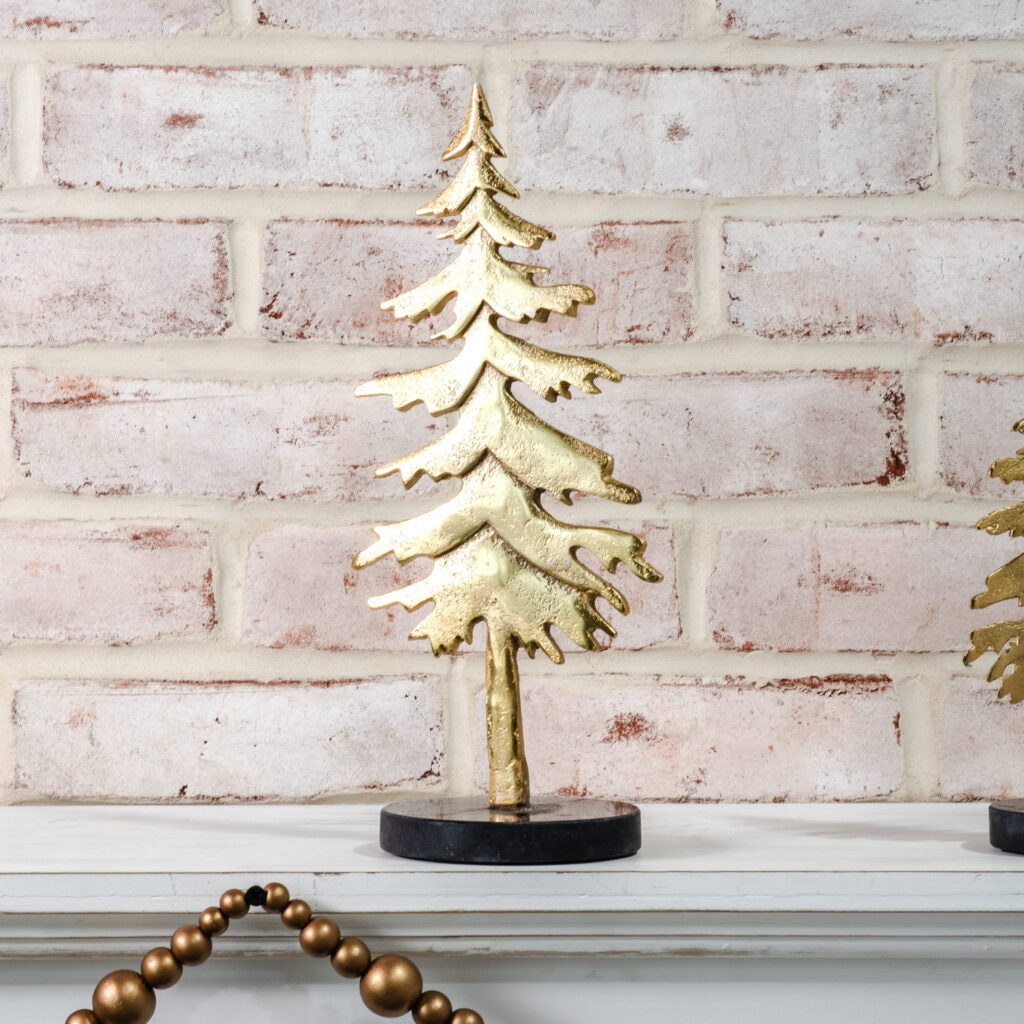 Gold Tree on Marble Base - 12"