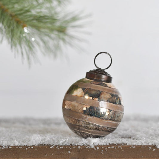 Vintage Glass Christmas Ball - 2"