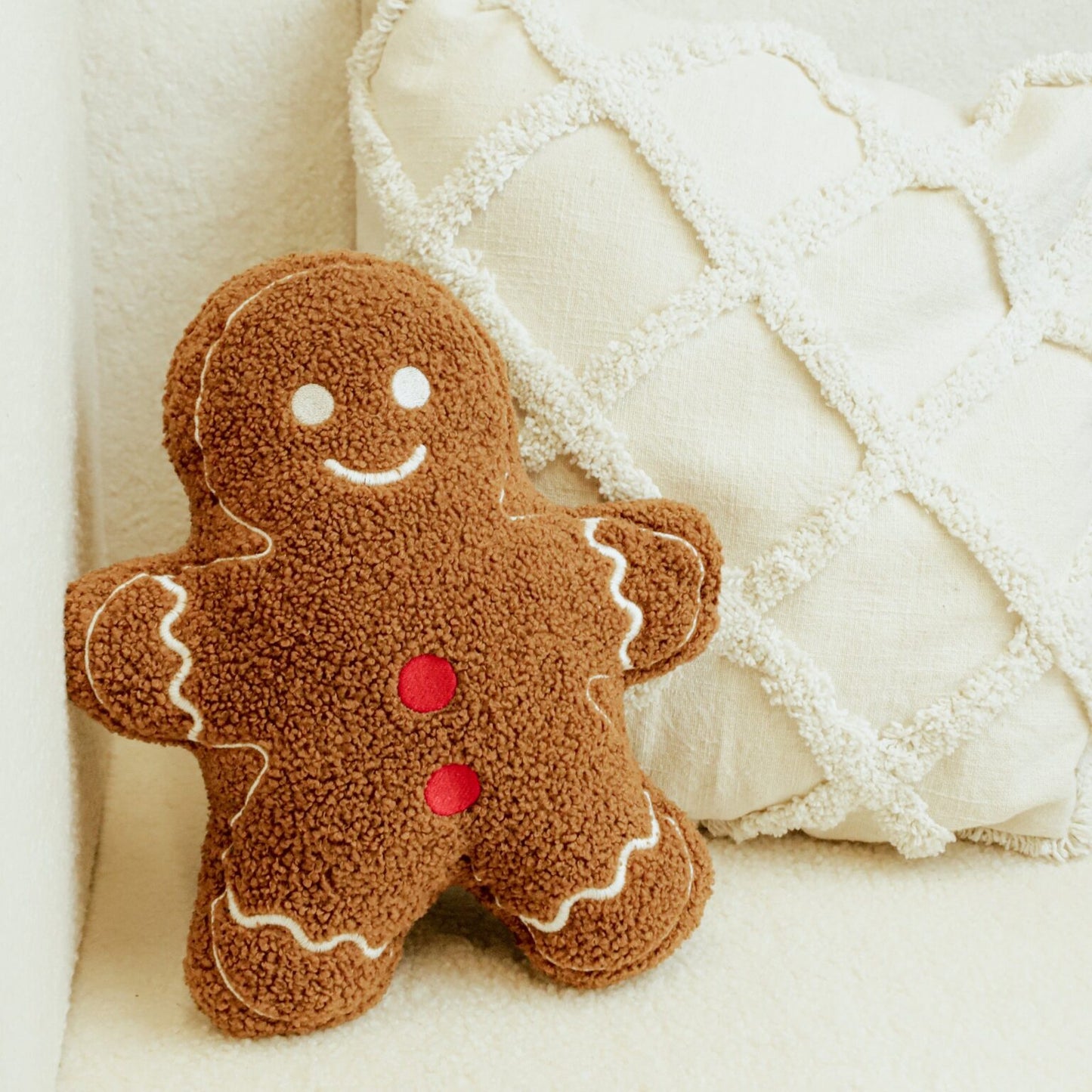 Gingerbread Man Pillow - 14"