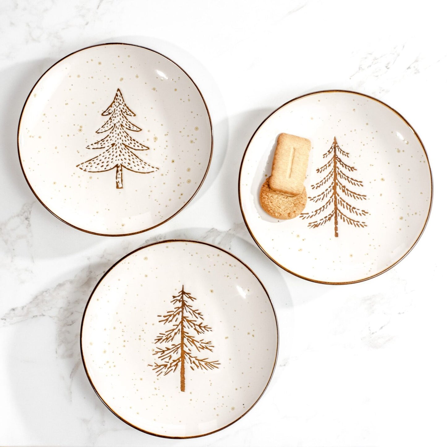 Stoneware Evergreen Tree Appetizer Plate