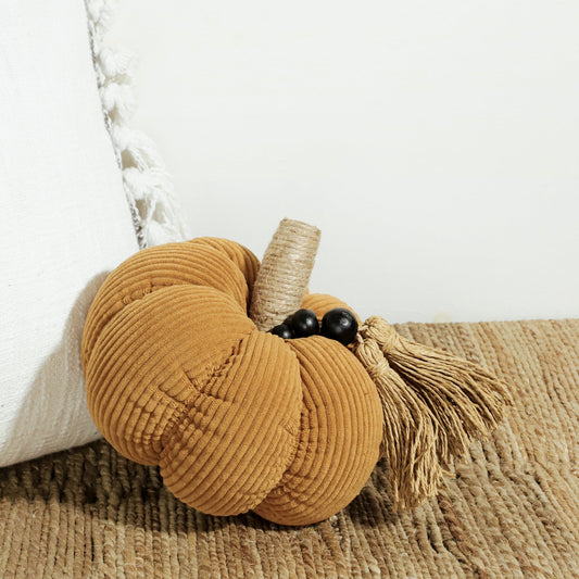 Brown Beaded Pumpkin - 8"