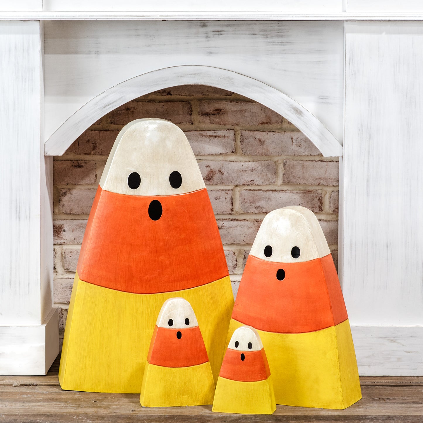 Metal Candy Corn Family - Set/4