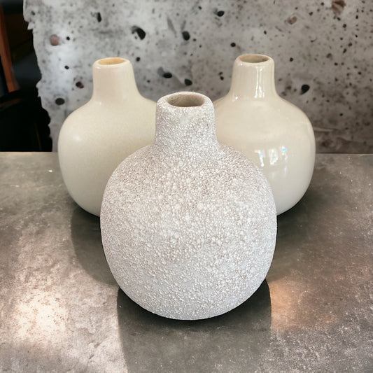 White Ball Vase - 3.5"