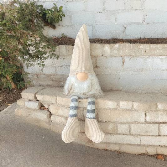 Cream Sitting Gnome - 13"