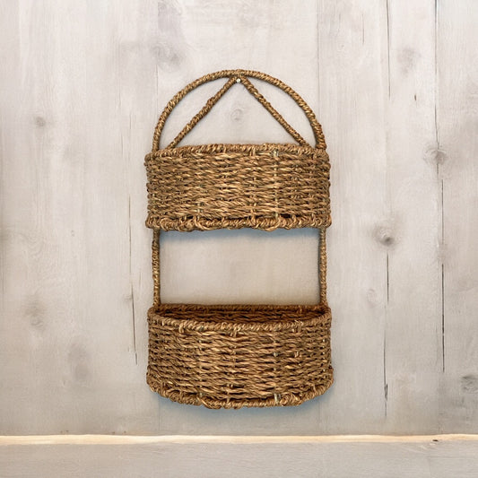 Hanging Seagrass Double Wall Basket