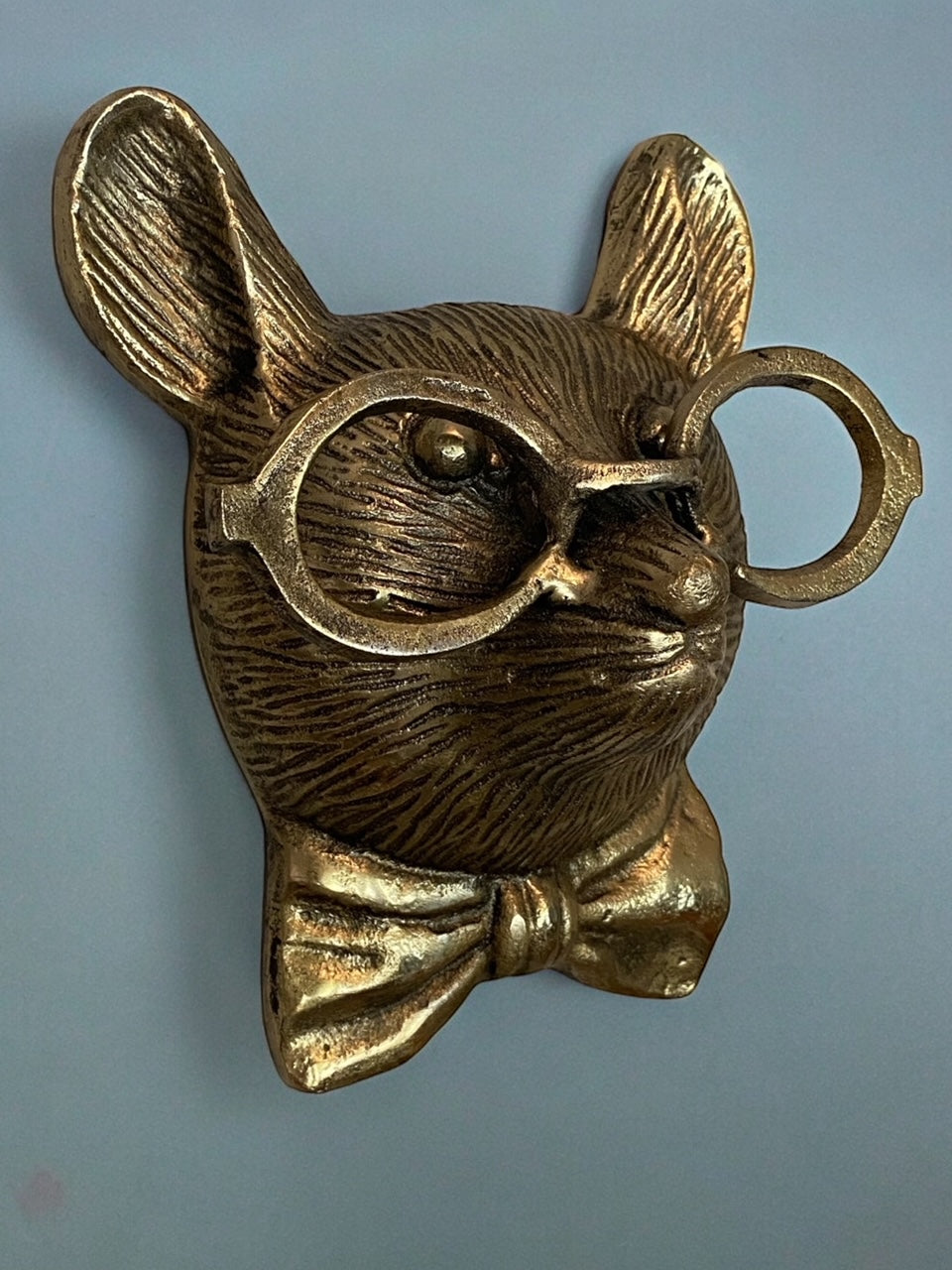 Gold Mouse Metal Wall Accent