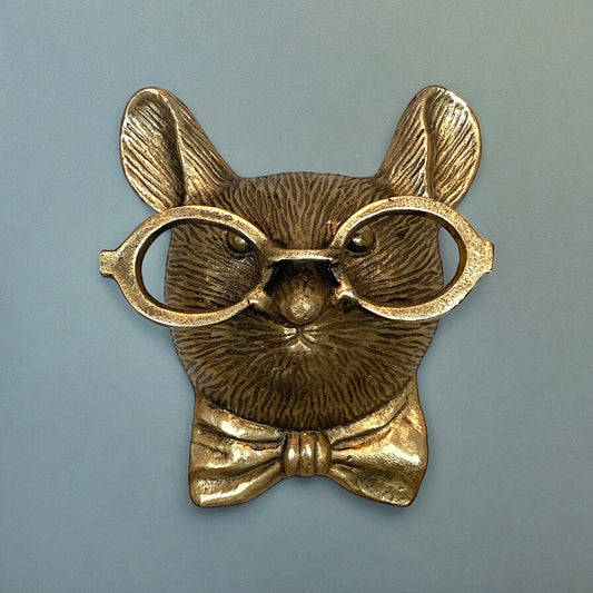 Gold Mouse Metal Wall Accent