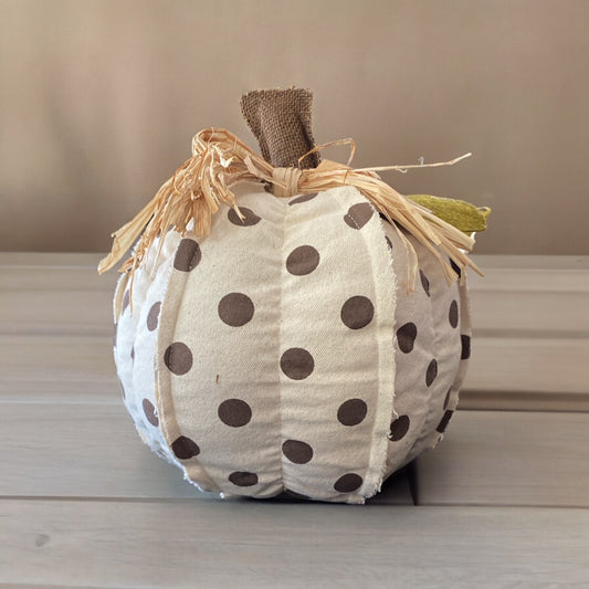 Fabric Stuffed Pumpkin - 11"