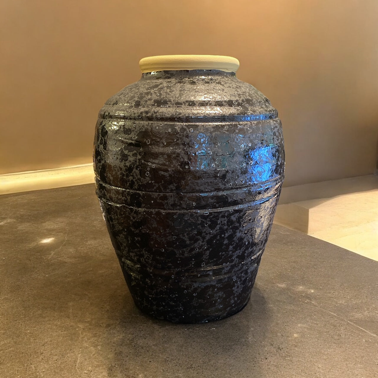 Painted Clay Vase