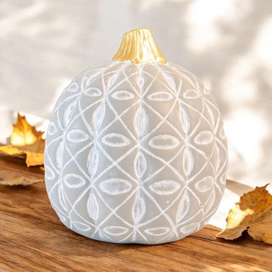 Gray Diamond Pumpkin - 7"